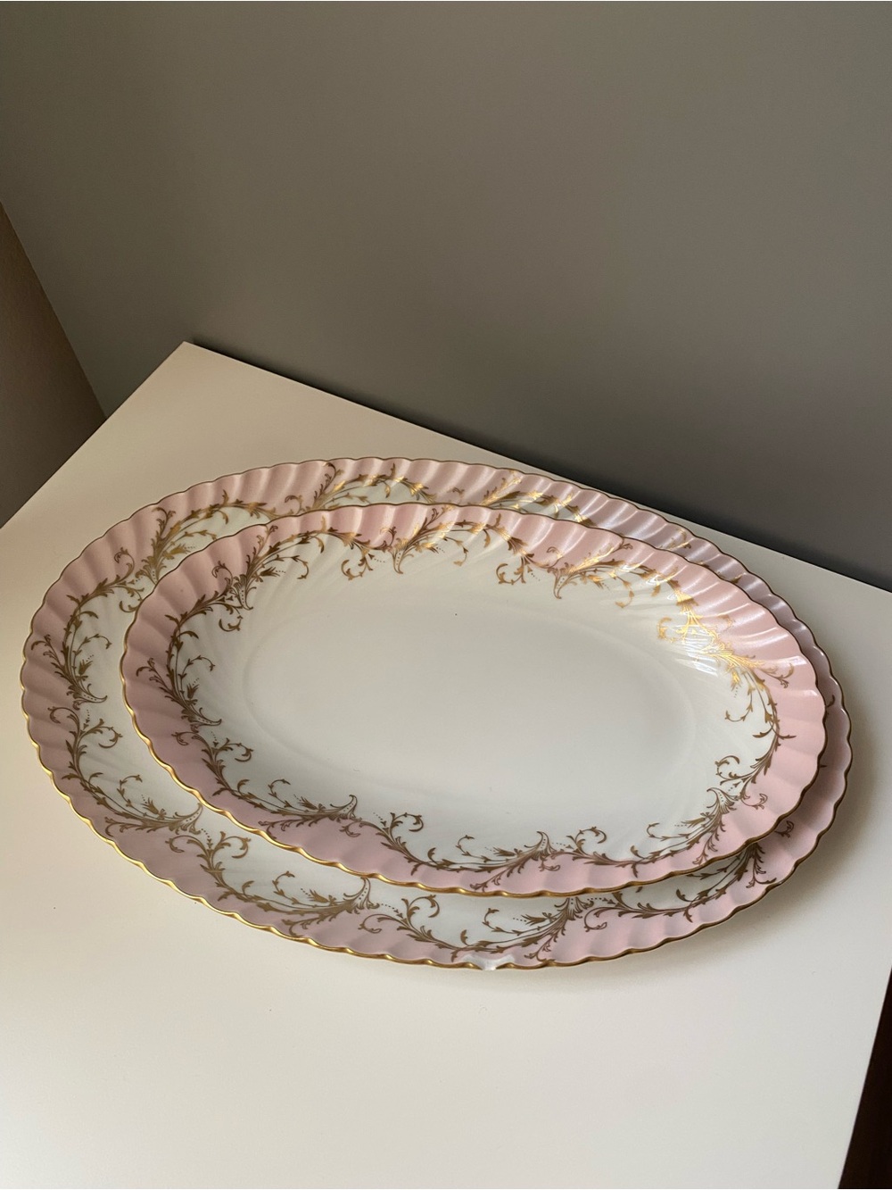 Royal Bayreuth Germany set of two oval platters